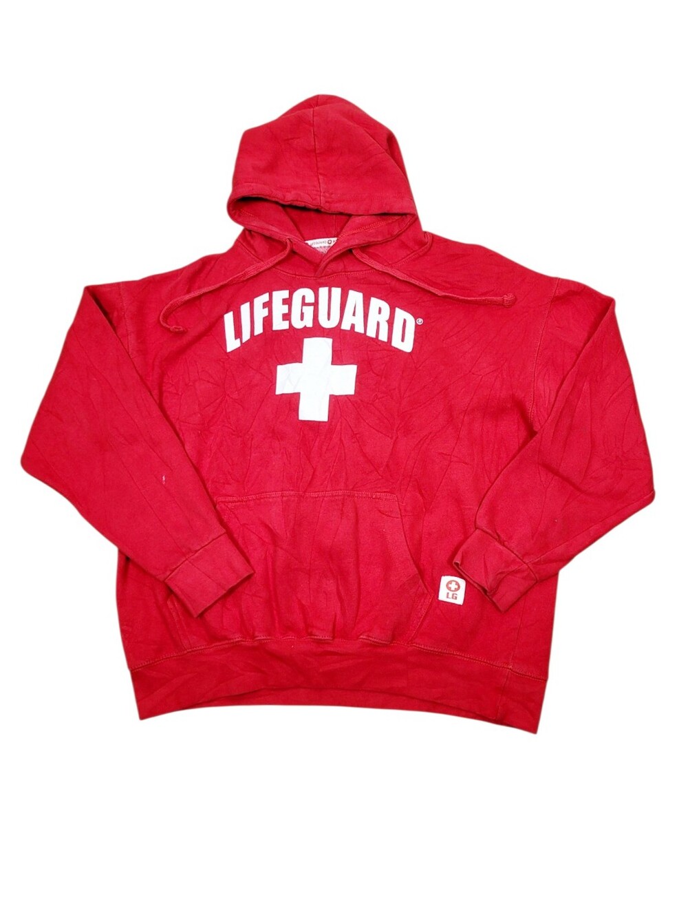 2/$20 Official Licensed Lifeguard Red & White Hoodie Top Size: XL